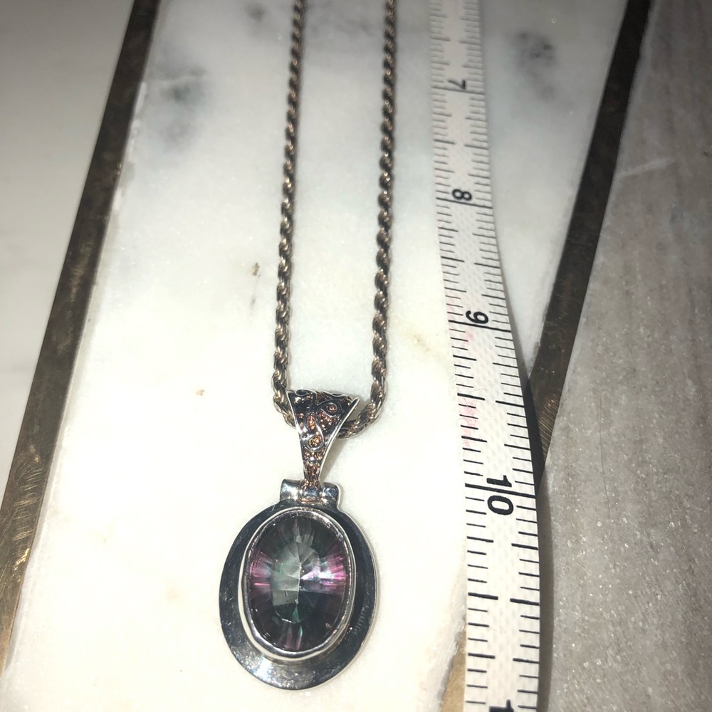 Sterling silver925 mystic topaz pendant - Picture 2 of 8